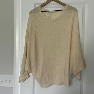 Off-white/cream delicate bat wing sweater